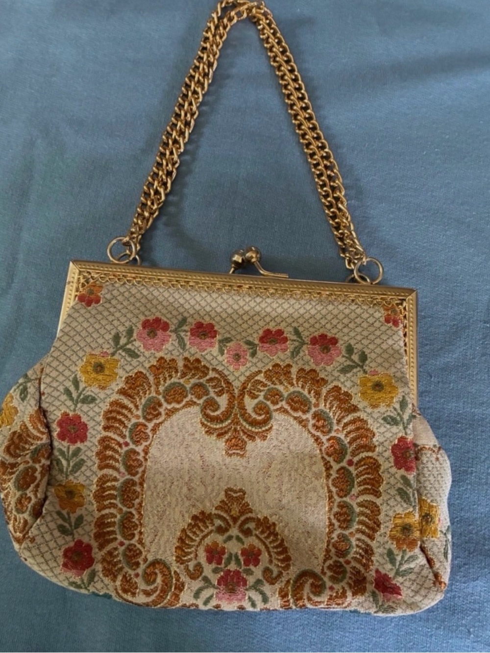 Vintage Italian Evening Bag Mister Simon Ernest Tapestry made in Italy